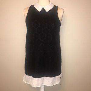 SOLD- White Collar Black Tunic